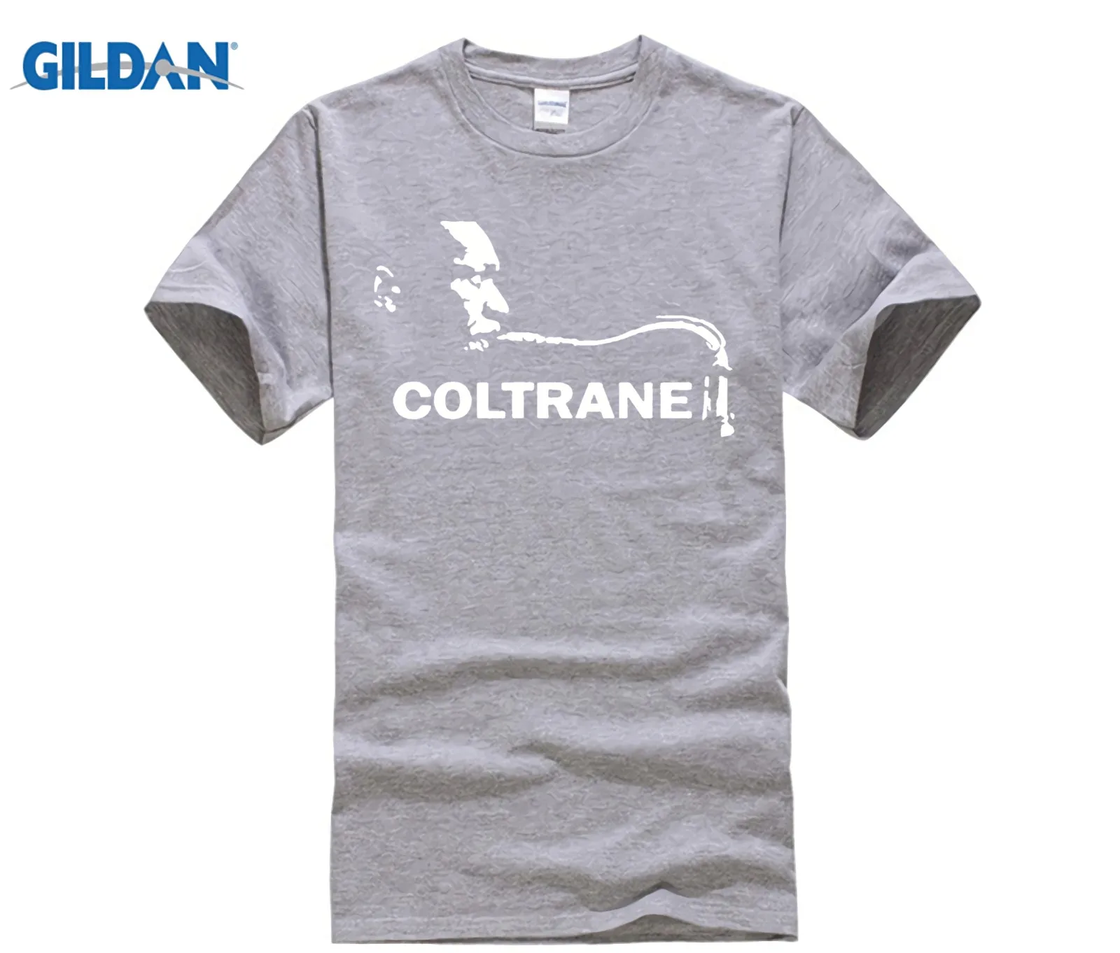 New-John-Coltrane-Trane-Music-Legend-Men-s-Black-T-Shirt-Size-S-3XL-100-Cotton - Цвет: light grey
