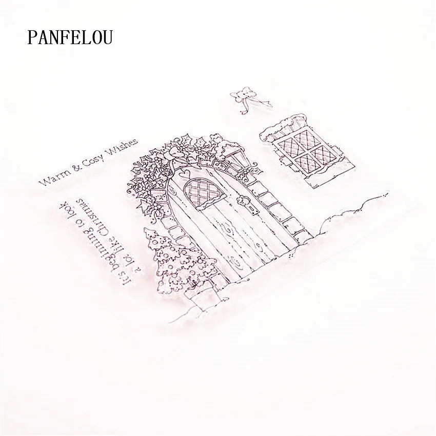 PANFELOU 10,5x14 см домик в лесу прозрачный силиконовый прорезиненный прозрачный штамп мультфильм для скрапбукинга/DIY Рождество Свадьба