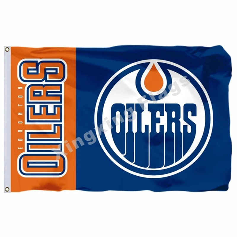 Edmonton Oilers Кубок Стэнли флаг чемпионов 3ft X 5ft полиэстер баннер Летающий Размер № 4 90X150 см пользовательский флаг