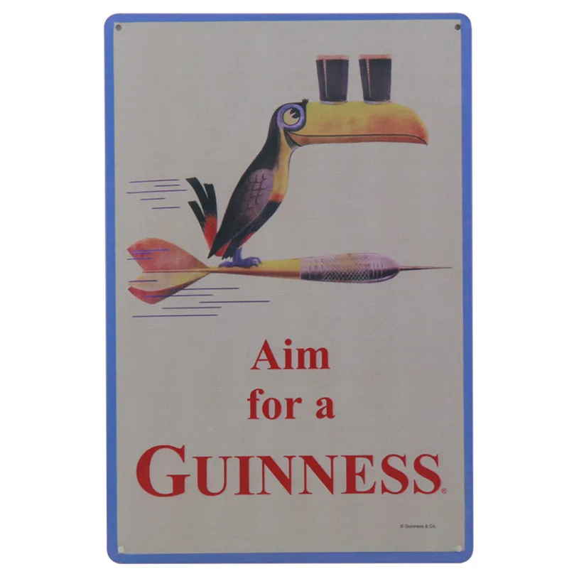 Guinness музыка рок металлическая пластина Винтаж жестяная вывеска Настенный декор кафе бар Паб вверх Ретро плакат знак наклейки художественная живопись H73 - Цвет: F