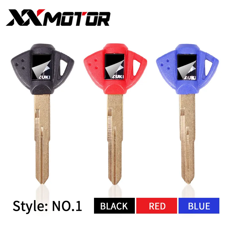 3Pcs Motorcycle Key Uncut Blank Replacement Keys For Suzuki GSX600F GSR750 GSX750F GSXR600 GSXR750 GSXR1000 GSXR1300 SV650 GSX-R