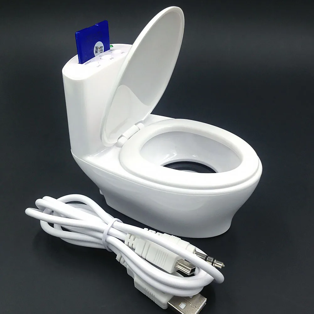 Портативный прочный простой в использовании низкое потребление Туалет Форма Мини громкоговоритель коробка USB подключение