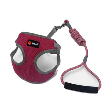 

Pet Supplies Dog Harness Dog Leash Set Vest Harness Polyester Adjustable Chest Harnesses Thickened Foam Handle Thick Tow Rope