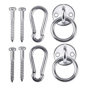 

2 Pcs Hammock Hanging Hook,Stainless Steel Round Mount Pads, for Hammock Yoga Swing Chair Punching Bag