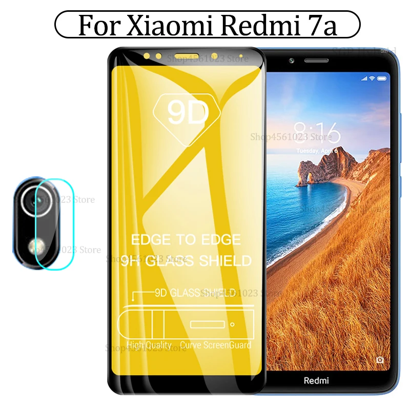 

9D Protective Glass On For Xiaomi Redmi 7A Full Cover Screen Protector Tempered Glass On xiaom xaiomi xiaome 7a redmi7 7 a Sklo