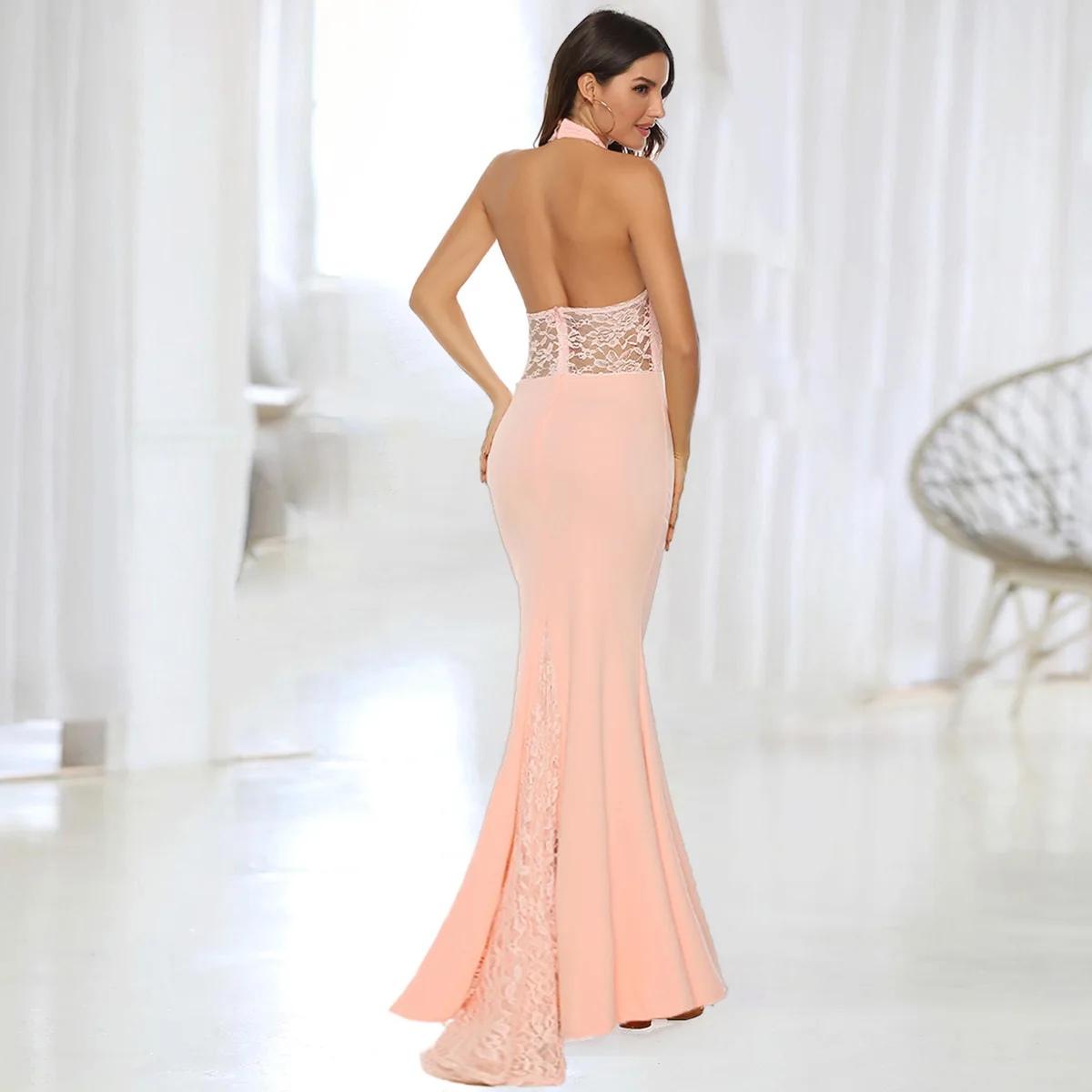 2019 Elegant Pink Casual Women Maxi Dress Sexy Multiway Dress Donne Boho Club Vestito Party Wedding Bridesmaid Maternity Dresses