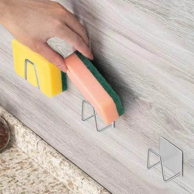 Ezüst Színű Hasznos Vágódeszka Szivacs Állvány Biztonságos Vízálló Otthon - Image 5