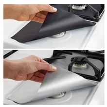 4 шт./лот многоразовые газовые протекторы для плиты из алюминиевой фольги с антипригарным покрытием силиконовые кухонные принадлежности для мытья в посудомоечной машине