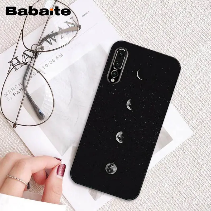 Babaite черный с белой луной звезды космонавта чехол для телефона для huawei P20 P30 Pro P20Lite P30Lite PSmart P10 9lite - Цвет: A5