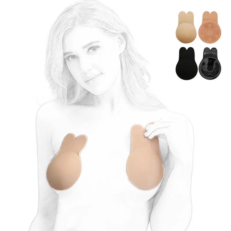 Ecmln VIP drop 1 пара для женщин Самоклеющиеся Push Up Bra укороченный топ силиконовые соски крышка наклейки невидимый бюстгальтер без бретелек