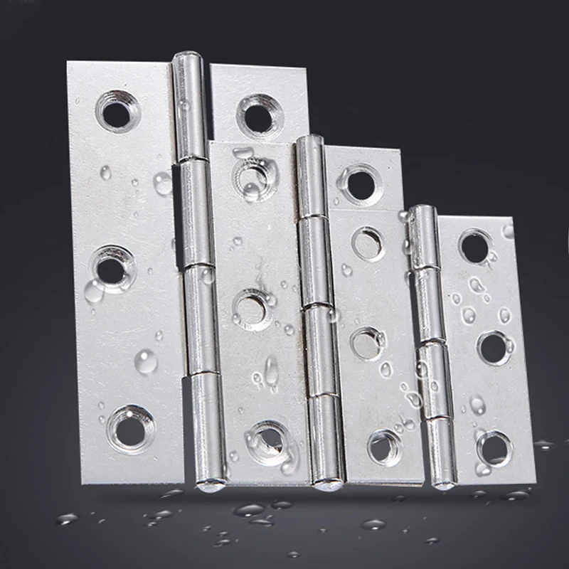 Stainless Steel Hinges 5Pcs 1/1.5/2/2.5/3 Inch Mini Flat Hinge Stainless Steel Cabinet Doors Windows Hinge Wooden Box DIY Door Hinges