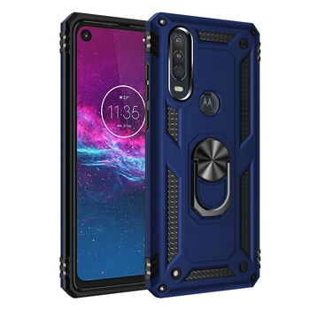 Перейти на Алиэкспресс и купить Лучшая защита Kickstand чехол с кольцом для пальца для MOTO P40 Power One Hyper Action Vison Zoom Macro G8 Plus G7 Play E5 E6 G Stylus