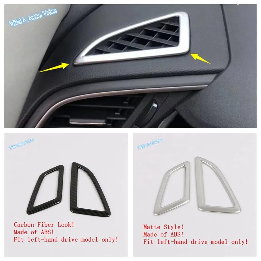 

Lapetus Auto Styling Dashboard AC Air Conditioning Vent Outlet Cover Trim Fit For Honda Civic 2016 - 2020 Matte Carbon Fiber ABS