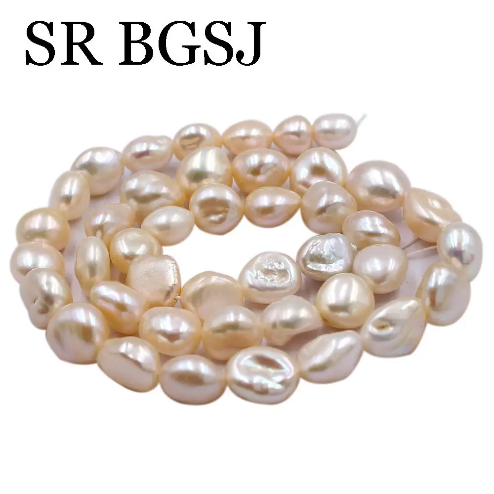 Natural 8x10mm Freeform Freshwater Pearl Beads Jewelry Making Spacer Strand 15" 