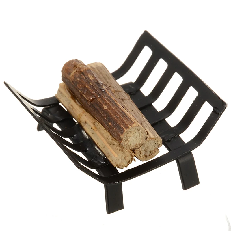 1pcs Miniature Metal Firewood Rack For 1:12 Dollhouse Furniture Garden Lawn Fireplace For Dollhouse Decoration