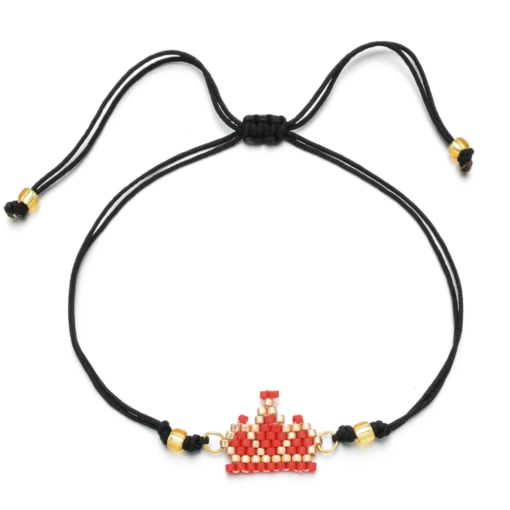 Diy тканая веревка Miyuki браслет из бисера Boho Санта Клаус браслет с лосем простой ручной работы браслет дружбы для женщин Подарки - Окраска металла: A1