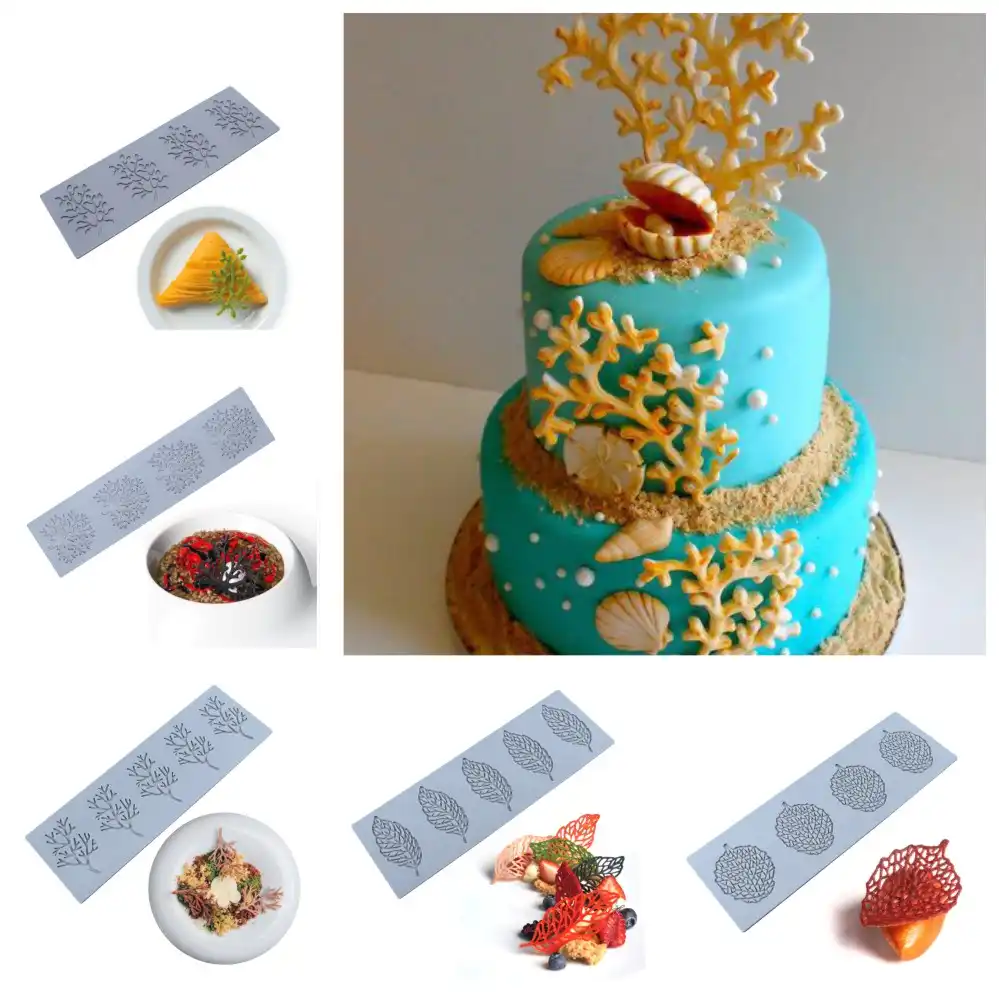Moule En Dentelle Pour Gateau En Silicone Tapis En Dentelle De Corail Algues Fondant Outils De Decoration De Gateaux Aliexpress