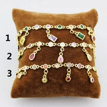 Регулируемый 5 шт./лот дизайн cz браслет, многоцветный кубический цирконий браслет ювелирные изделия, красивый cz браслет