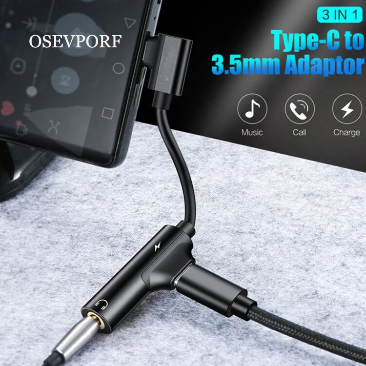 Переходник для наушников 3,5 мм с разъемом типа C и разъемом 3,5 AUX USB C кабель для huawei P30 Pro Xiaomi Mi 9 8 Oneplus 7 Pro аудио USB-C адаптер