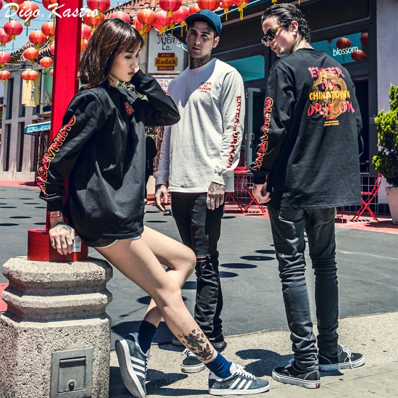 

2019 Original Street Fashion Chinese Dragon Pullover Men/Women Bottoming Round Neck Sweatshirt Streetwear Hip-Hop Couple Hoodies