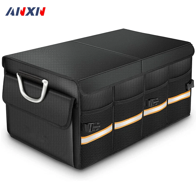 100L Auto Trunk Organizer Faltbare Abdeckung Heavy Duty Faltbare Auto Stamm  Lagerung Box Auto Trunk Tasche mit Deckel Für limousine SUV - AliExpress