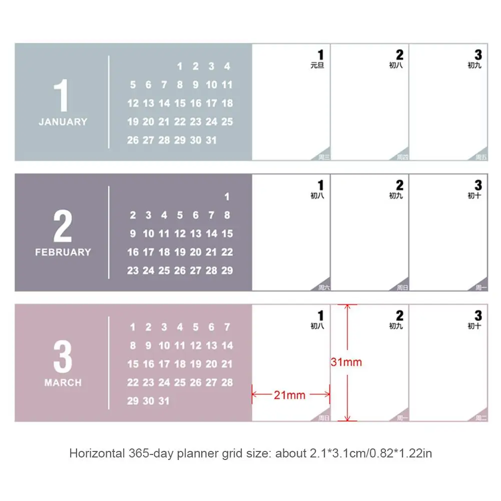 Настенный Календарь 365 дней ежедневный ежемесячный годовой график Реверсивный планировщик с бумажной лентой 4 ПВХ наклейки этикеток