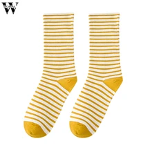 Womail, зимние женские теплые полосатые носки, носки-трубы средней высоты, хлопок, Ретро стиль, модные носки, японские женские носки, полосатые ворсовые Носки