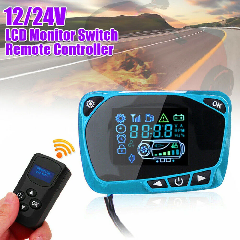 12 V/24 V красный ЖК-дисплей термостат Дисплей переключатель подходит для Дизель Воздушный стояночный отопитель автомобиля