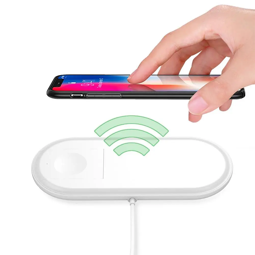 TWISTER. CK 2 в 1 беспроводной QI зарядное устройство для быстрой зарядки для IWatch 3 2 QI зарядное устройство для Sumsang S9 S8 для IPhone 8Plus X