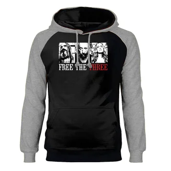 

Free the Three Hoodies Men Raglan Hooded Sweatshirts Hoodie Sweatshirt 2020 Winter Autumn Fleece Warm Sportswear Streetwear Mens