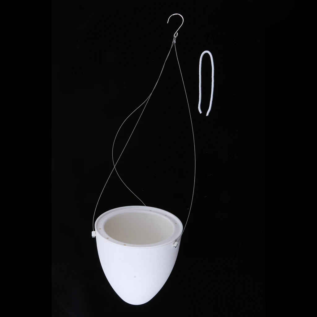 Frosted Hanging Self Watering Flower Pot Plant Planter Garden Decor Eggshell Design