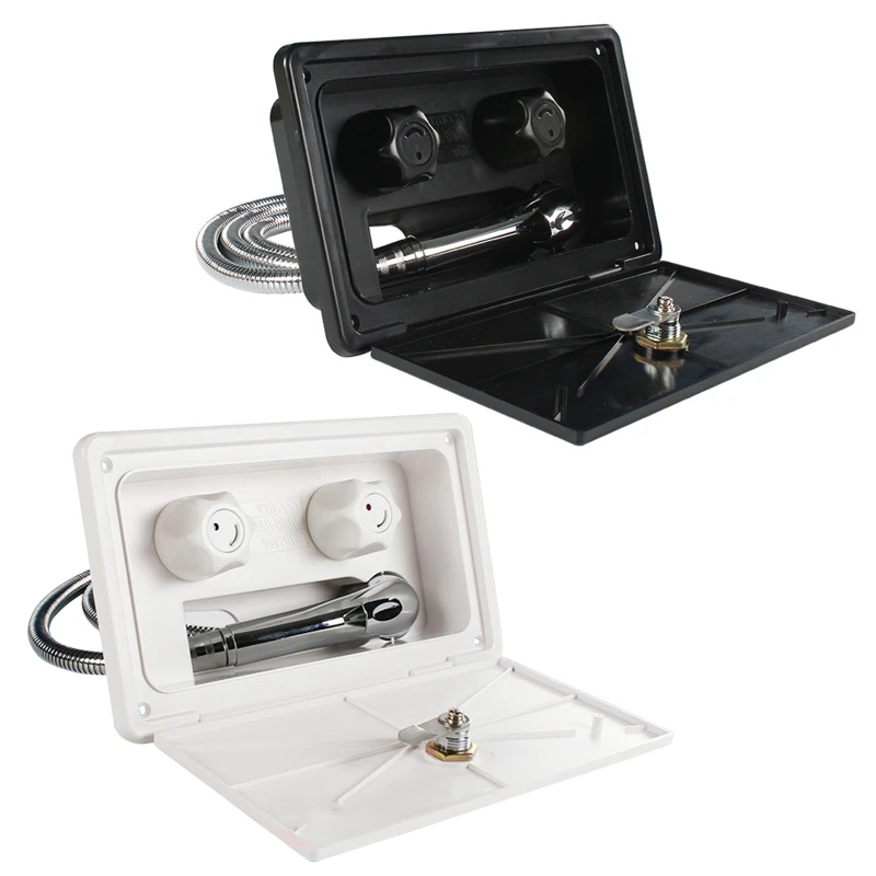RV Exterior Shower Box Kit with Lock Boat Marine Camper Motorhome Caravan Access Y98C