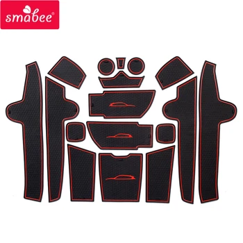 

mat Anti-Slip Gate slot mat For BMW X1 F48 2016 2017 2018 2019 Car sticker Rubber Cup Holders Non-slip mats Accessories 17P