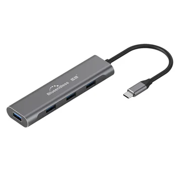 

Blueendless Aluminum Alloy USB HUB USB3.0 Type C to 4 port USB3.0 High Speed USB support 5Gbps For MacBook pro Type C Hub