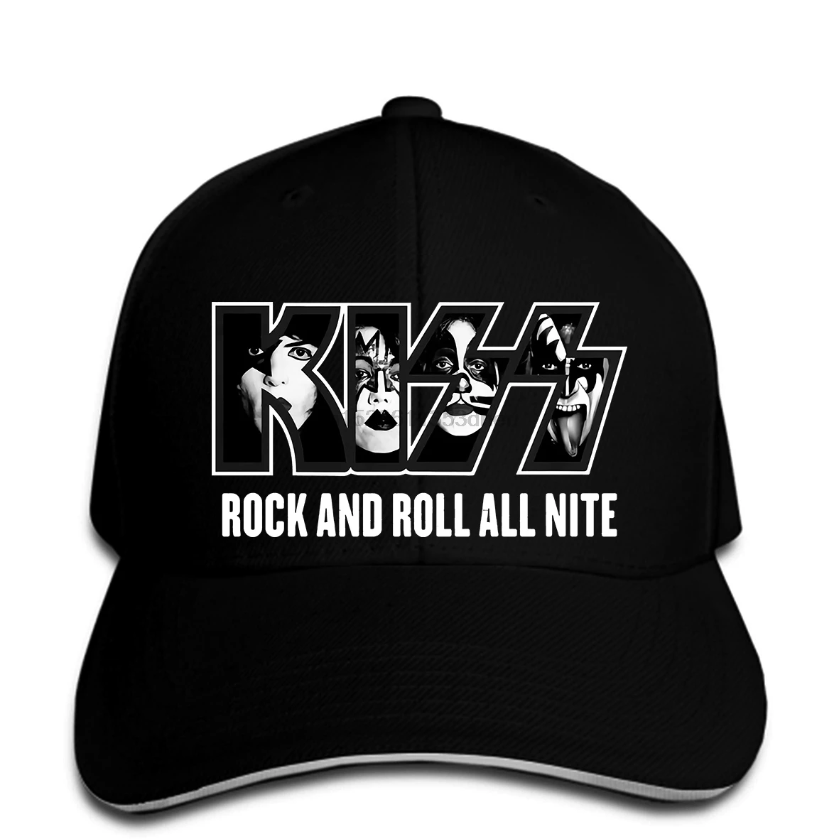 Рок-группы &quotKiss&quot членов Бейсбол Кепка с изображением рок-н-ролл все Nite прямым