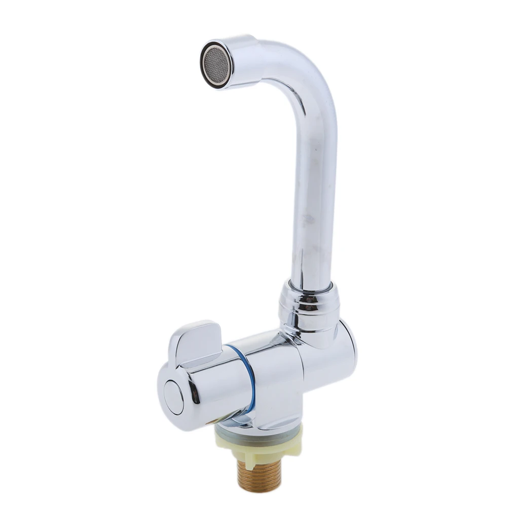 RV Marine Single Cold Tap Sink Water Kitchen 360 Degrees Swivel Spout Wash 