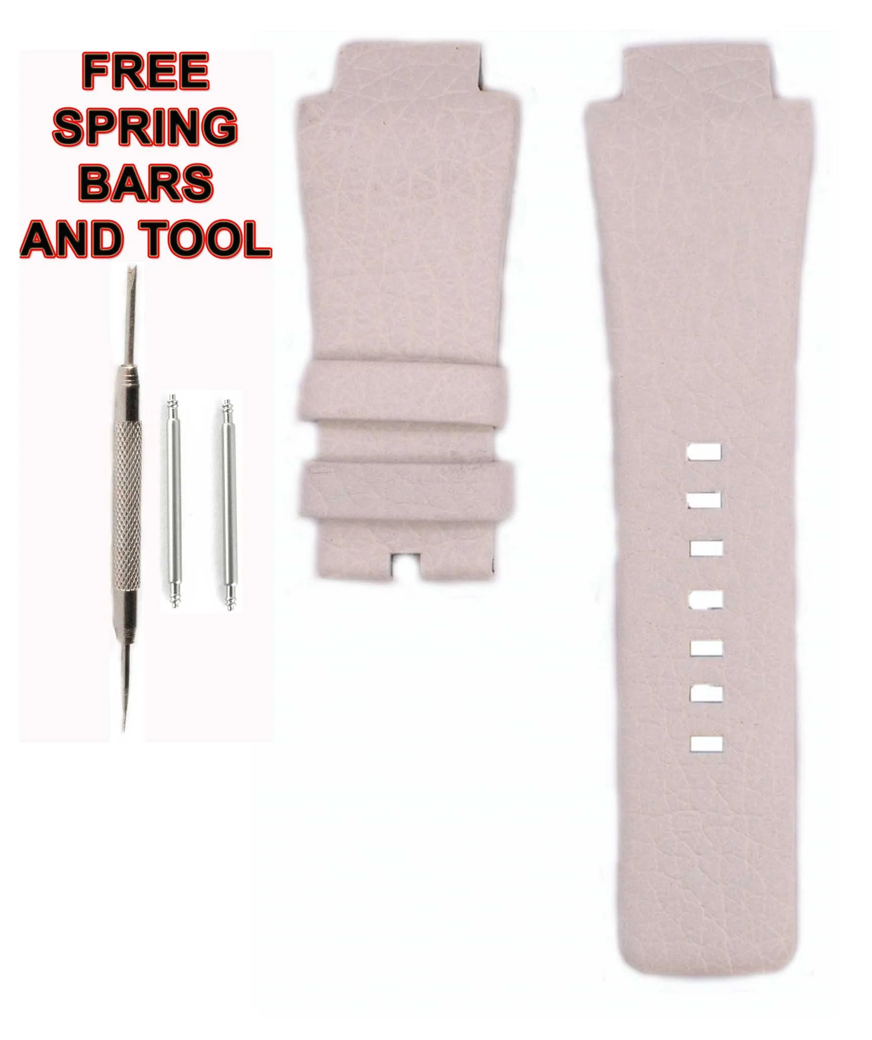 212ZTD белый кожаный ремешок для часов совместим с дизельным DZ5101 18 мм DSL151