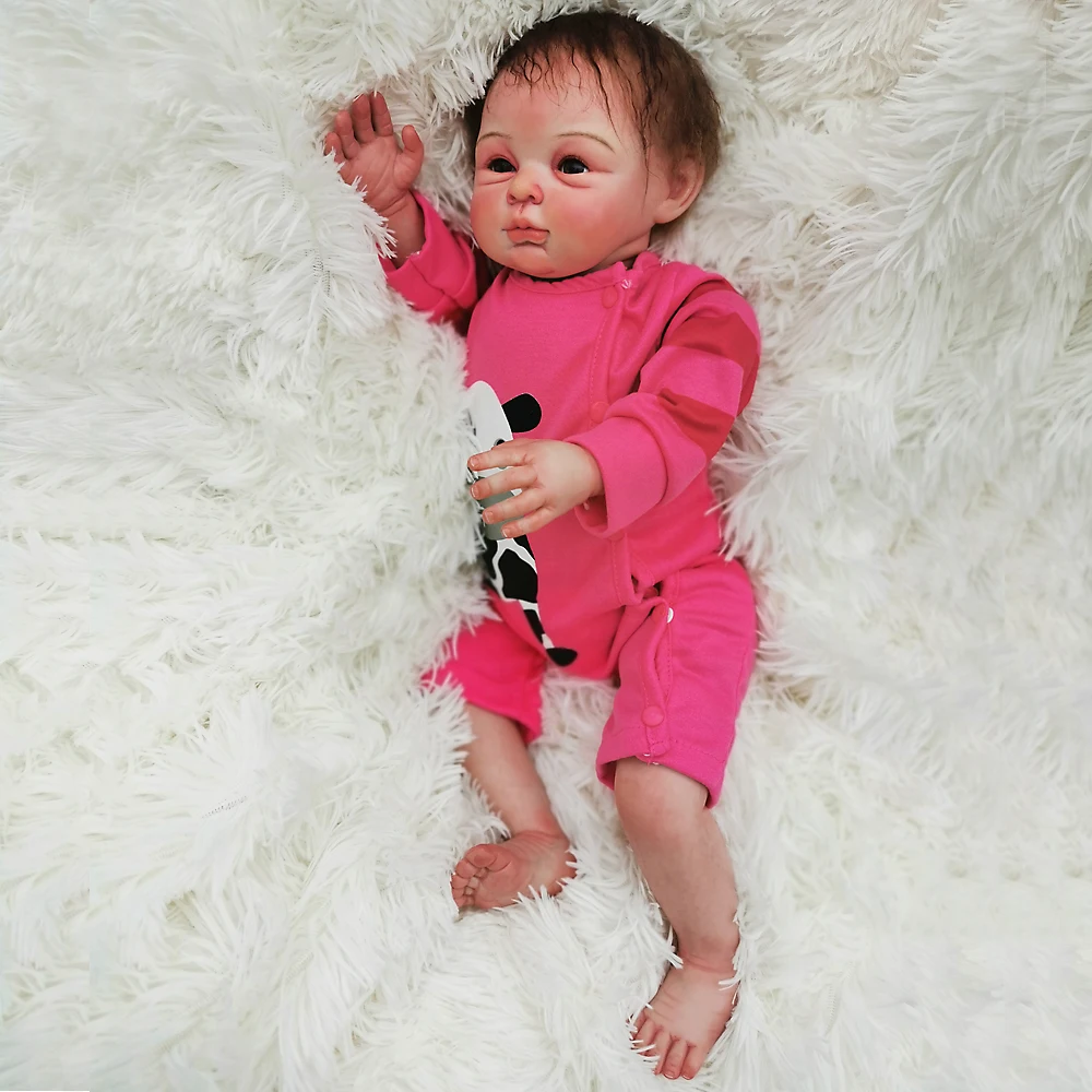 Бутик bebe reborn dolls 22 дюймов Супер реалистичная силиконовая кукла reborn baby doll новорожденные дети живые детали раскрашенные куклы reborn