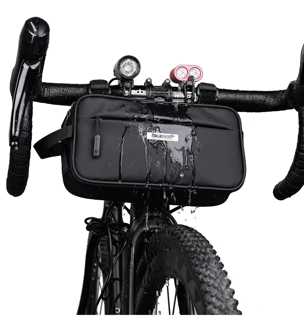 Rhinowalk Bicycle Front Frame Triangle Bag 2.5L Waterproof Handlebar Bike Bag Multifunction for mountain Bike Cycling Waist Bags (18)