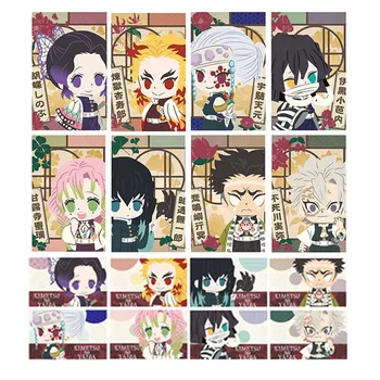 

16Pc Anime Demon Slayer Kimetsu No Yaiba Anime Card Sticker Pack DIY Waterproof Card Classic Kids Stickers Toys For Children