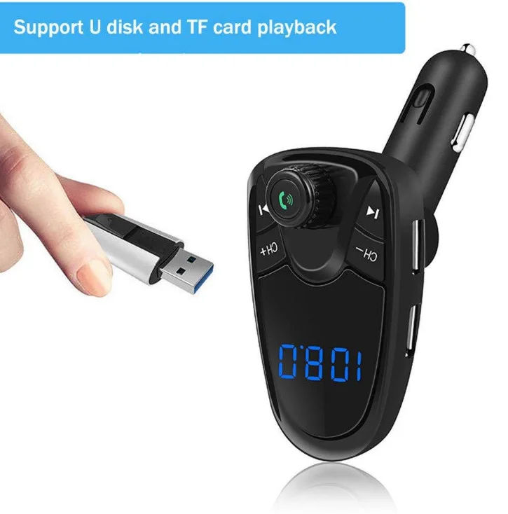 1,3 дюймовый экран, быстрое автомобильное зарядное устройство с двумя USB M1, автомобильный беспроводной bluetooth MP3-плеер, fm-передатчик, автомобильный комплект громкой связи