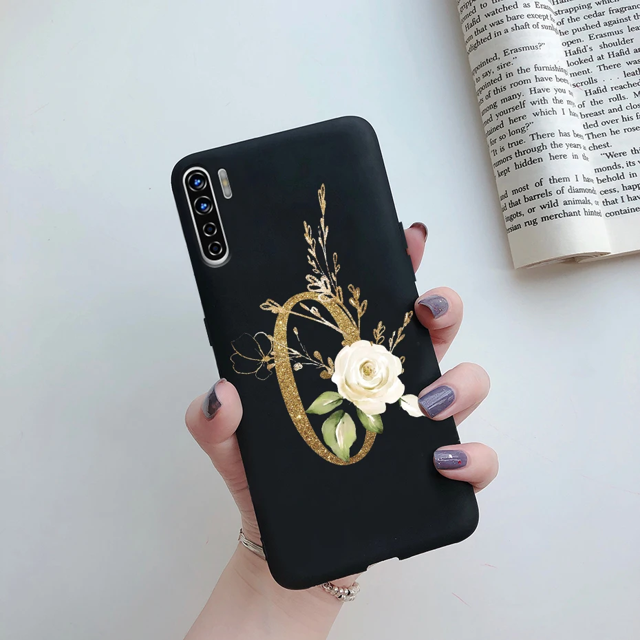 cases for oppo back For OPPO A91 Case 6.4" For OPPO F15 Case Funda Silicone Soft Flowers Letters Phone Case Back Cover For OPPO A91 A 91 2020 Cases oppo phone cases