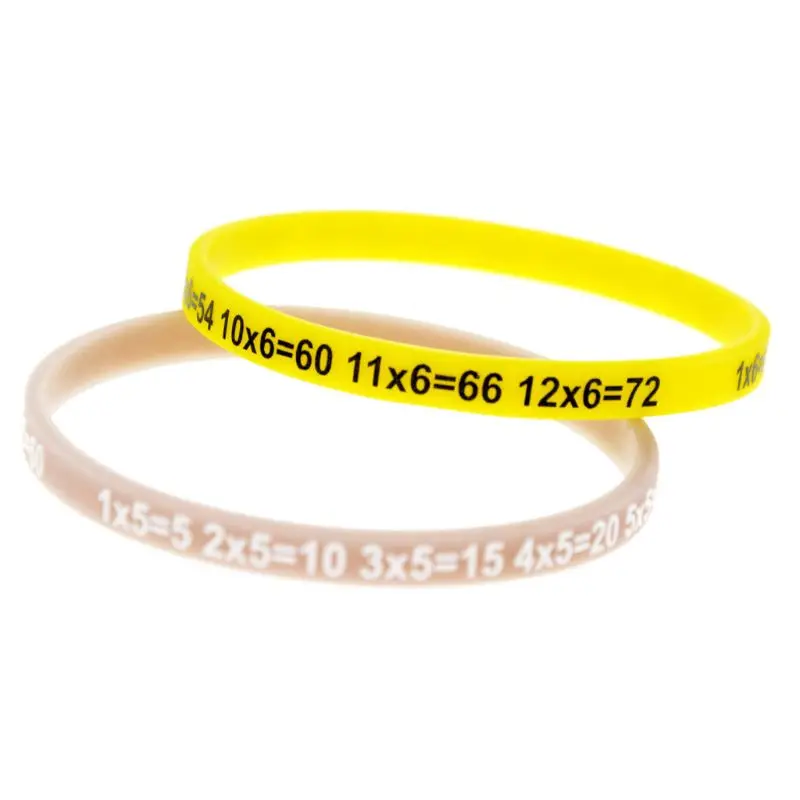 12 Colors Silicone Bracelets Multiplication Table Children Education School Toys