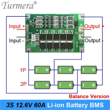 

3S 60A 11.8V 12.6V for Screwdriver Battery 12V Li-ion 18650 Battery Protection Board BMS PCM for Screwdriver Turmera new AU09