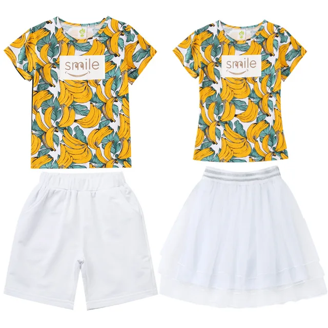 Matching Family Clothes 2020 Summer Dad Son T-shirt+Shorts Mom and Daughter Matching Dress Family Look Couple Matching Clothing