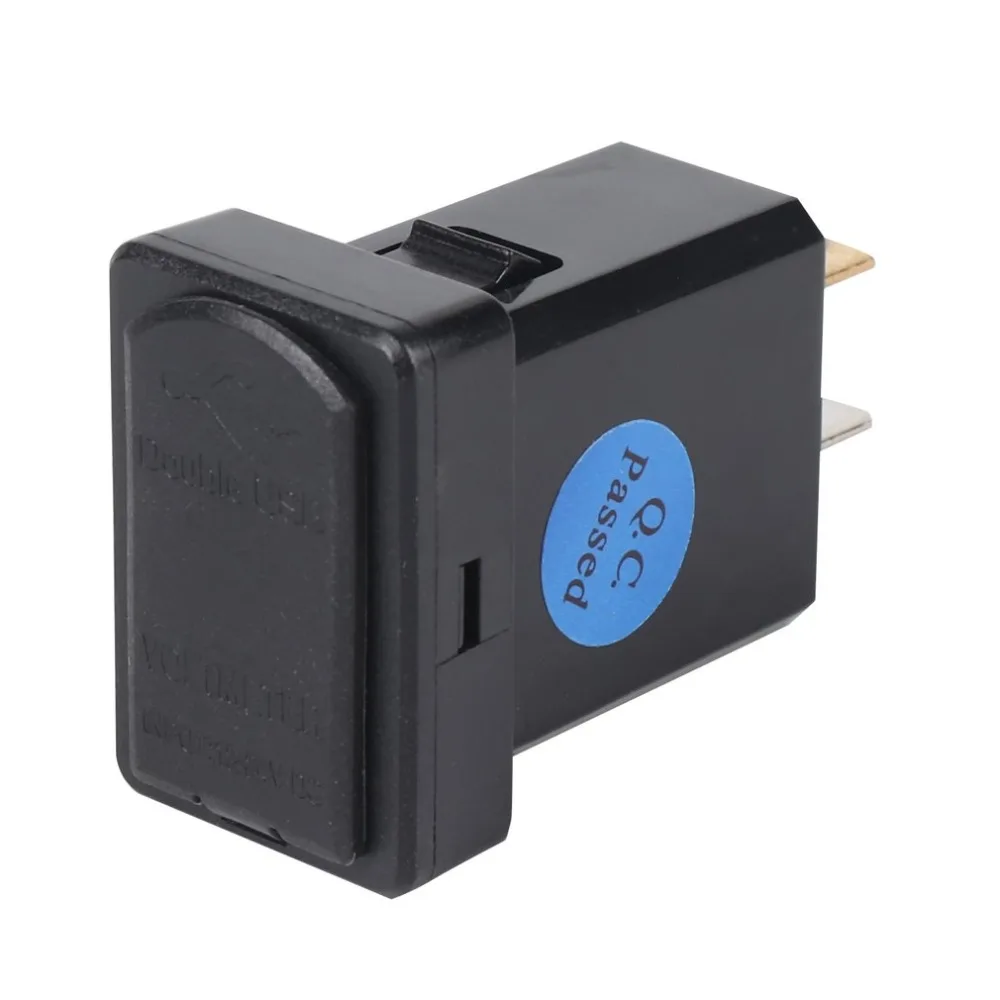 4.8A Car Charger Charge Socket Dual USB Port LED Volt Display for Phone Tablet Navigator Fast Charging Adapter for Toyota Car