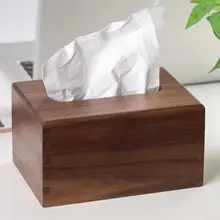 Черный орех врезной бумажный полотенцесушитель ящик из твердой древесины рисунок коробка гостиная чайный стол кабинет простая деревянная коробка для салфеток