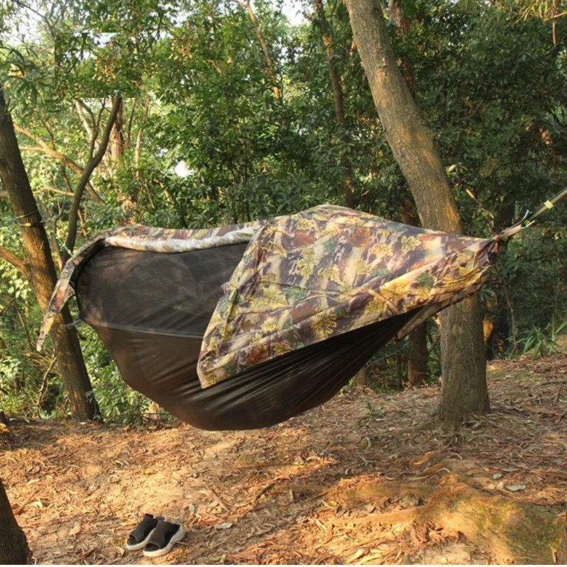 

Outdoor Camping Hanging Off The Ground Tree Tent Fishing Waterproof Anti- Mosquito Hammock Camouflage 1 - 2 Person Tent