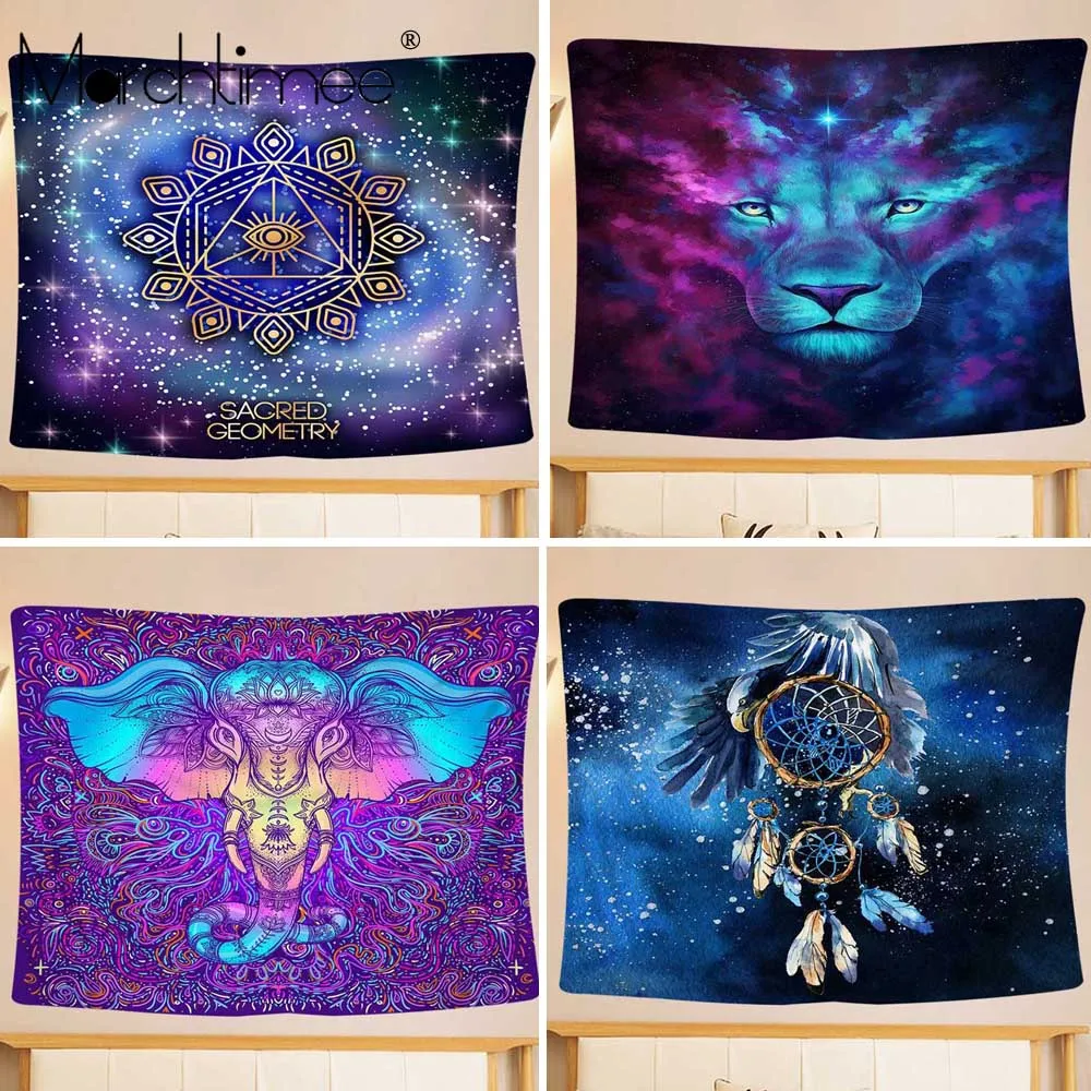 Триппи Alien Psychedelic гобелен настенный ковер дерево глаз гобелены колдовство ТАПИС индийская Мандала