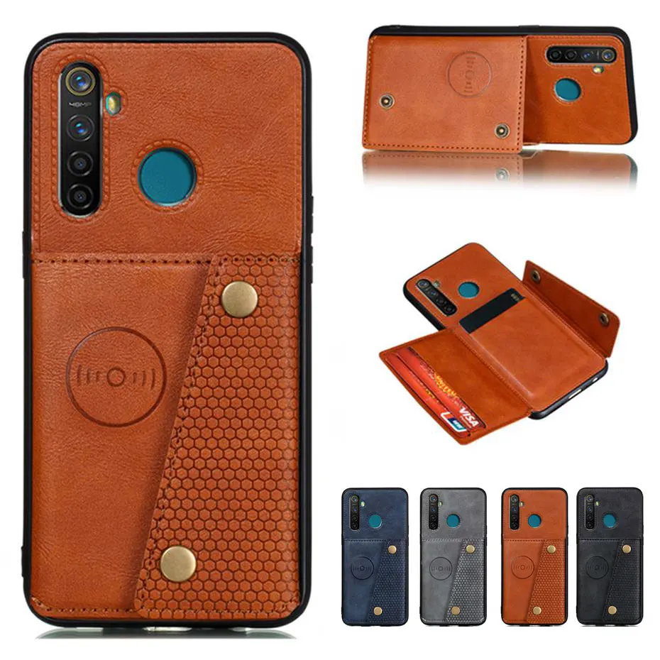 Кожаный чехол книжка для OPPO Realme XT 5 Pro A92020 со слотом карт RENO 2 кошелек